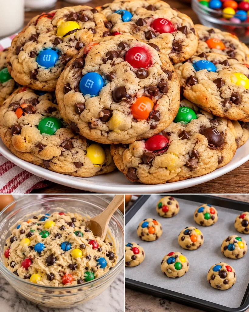 Cookies Ultra Gourmands aux Bonbons Chocolatés et Pépites de Chocolat