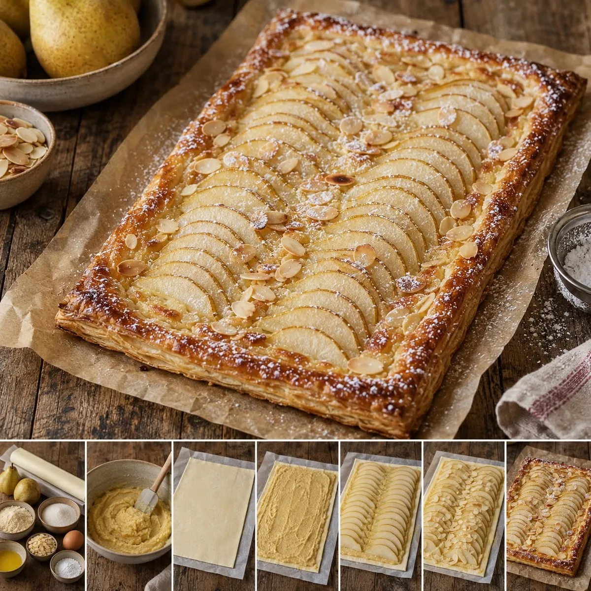 Tarte aux poires et poudre d'amandes