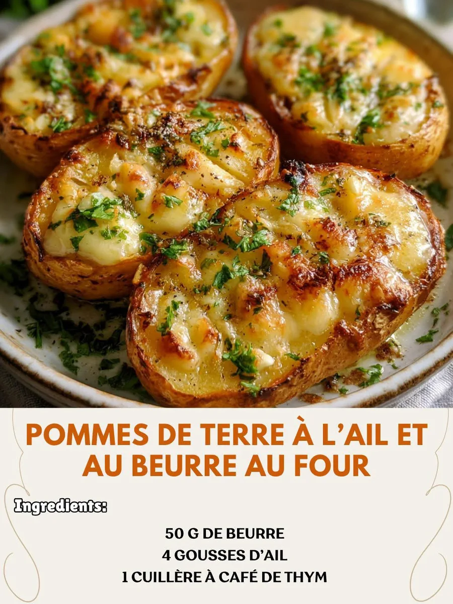 Pommes de terre à l'ail et au beurre au four
