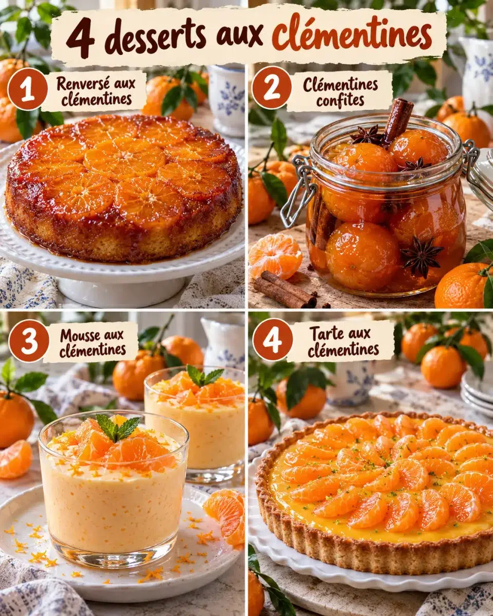 Gâteau renversé aux clémentines