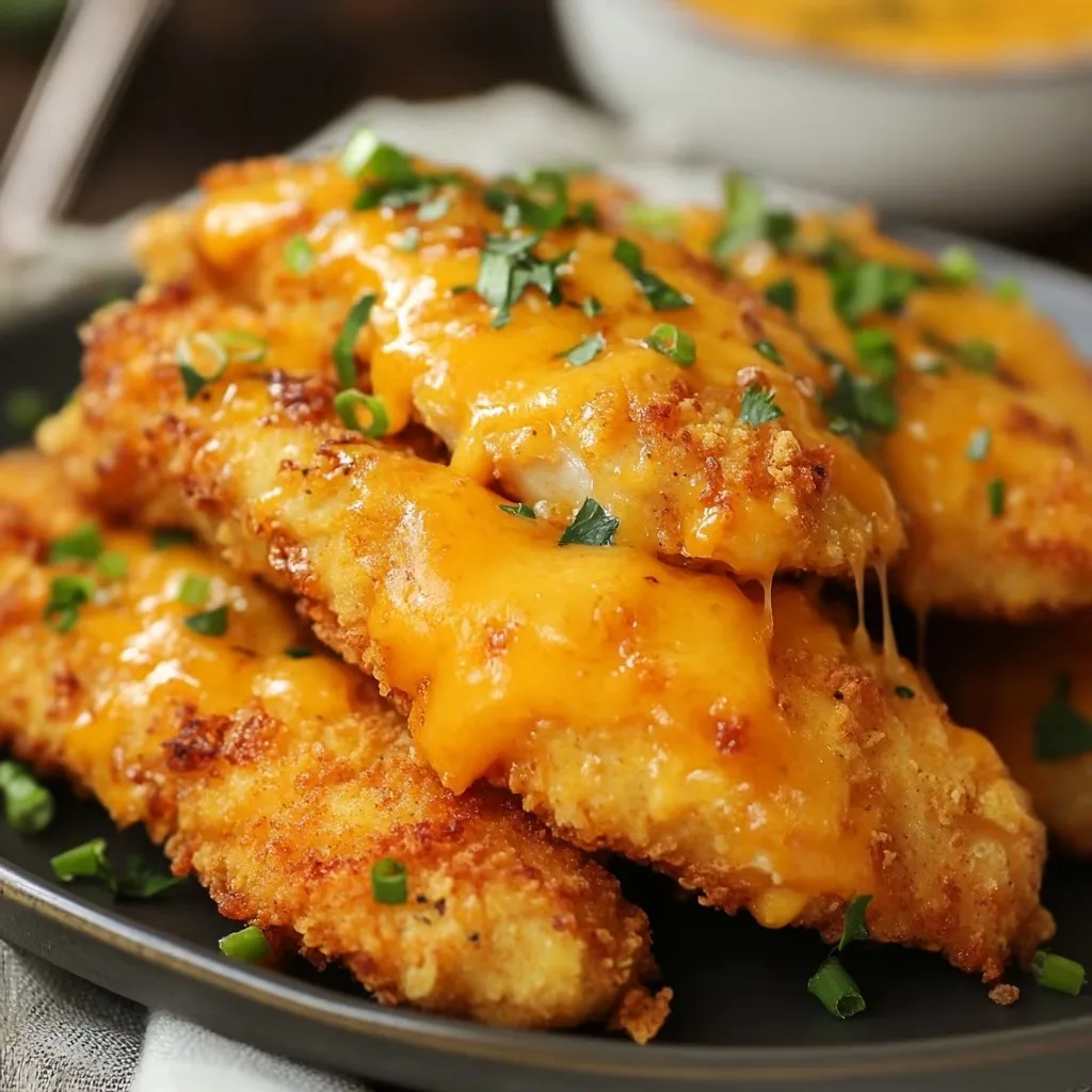 Poulet croustillant au cheddar