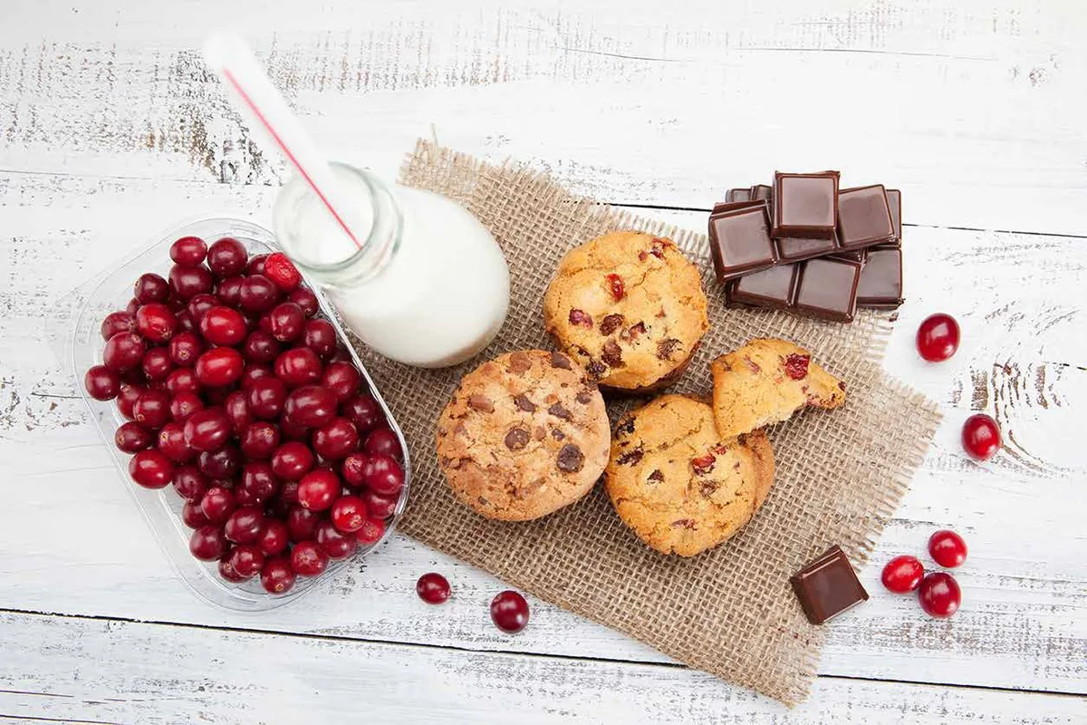 Cookies chocolat noir et cranberries