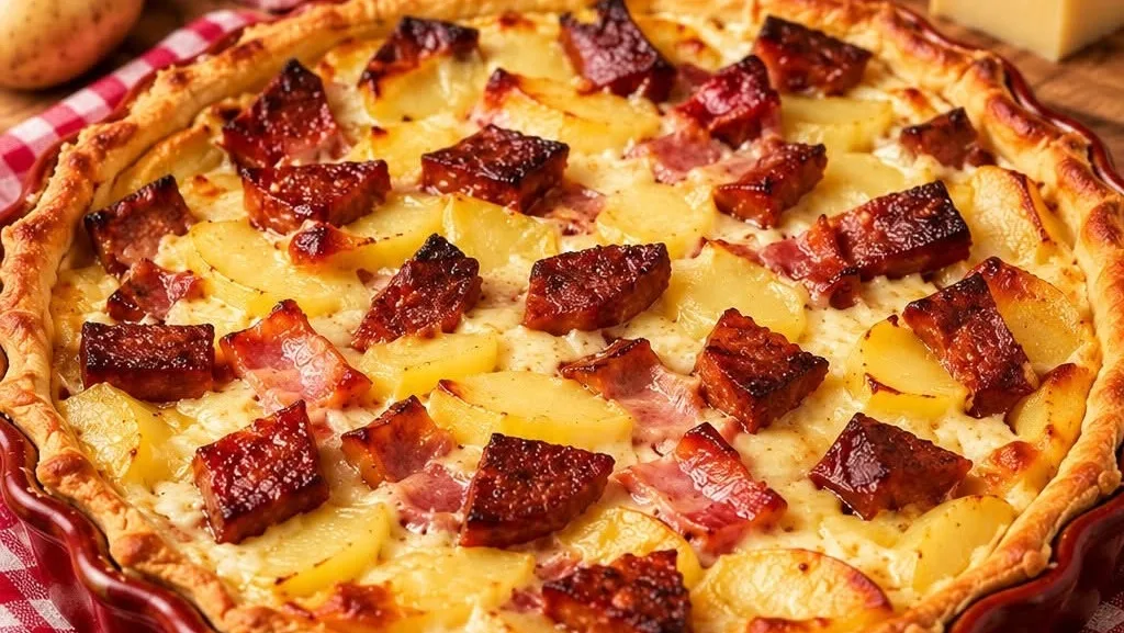 Tarte comtoise à la saucisse de Morteau et au Comté