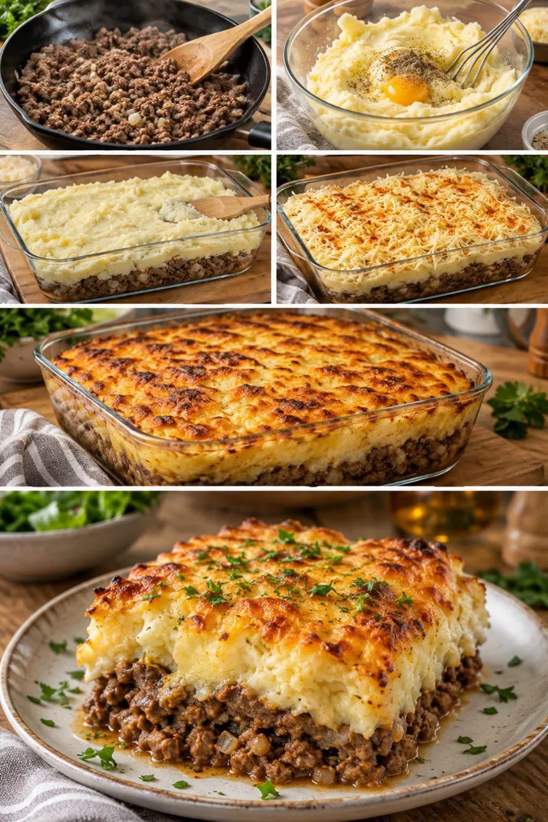 Gratin de pommes de terre à la bolognaise