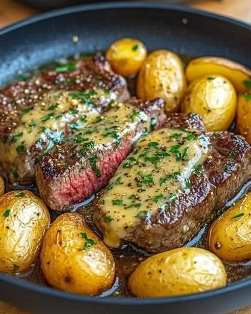 Bœuf Sauté aux Pommes de Terre Rôties
