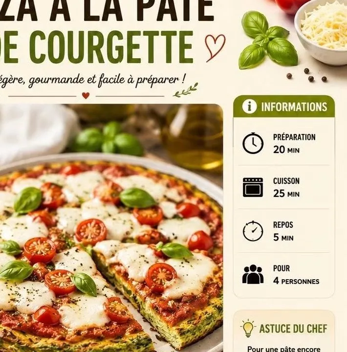 Pizza à la pâte de courgette