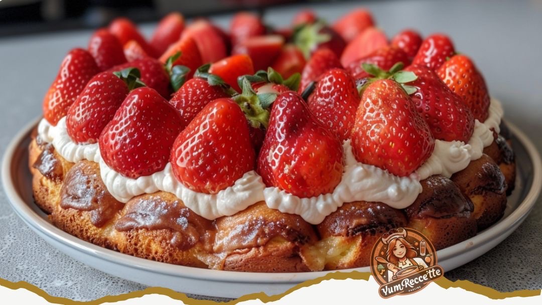 Couronne d'été aux fraises