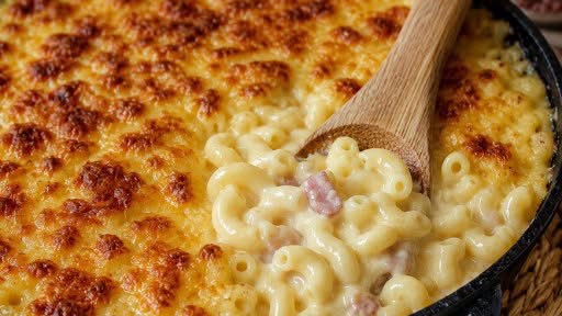 Gratin de Coquillettes au Jambon, Bien Crémeux