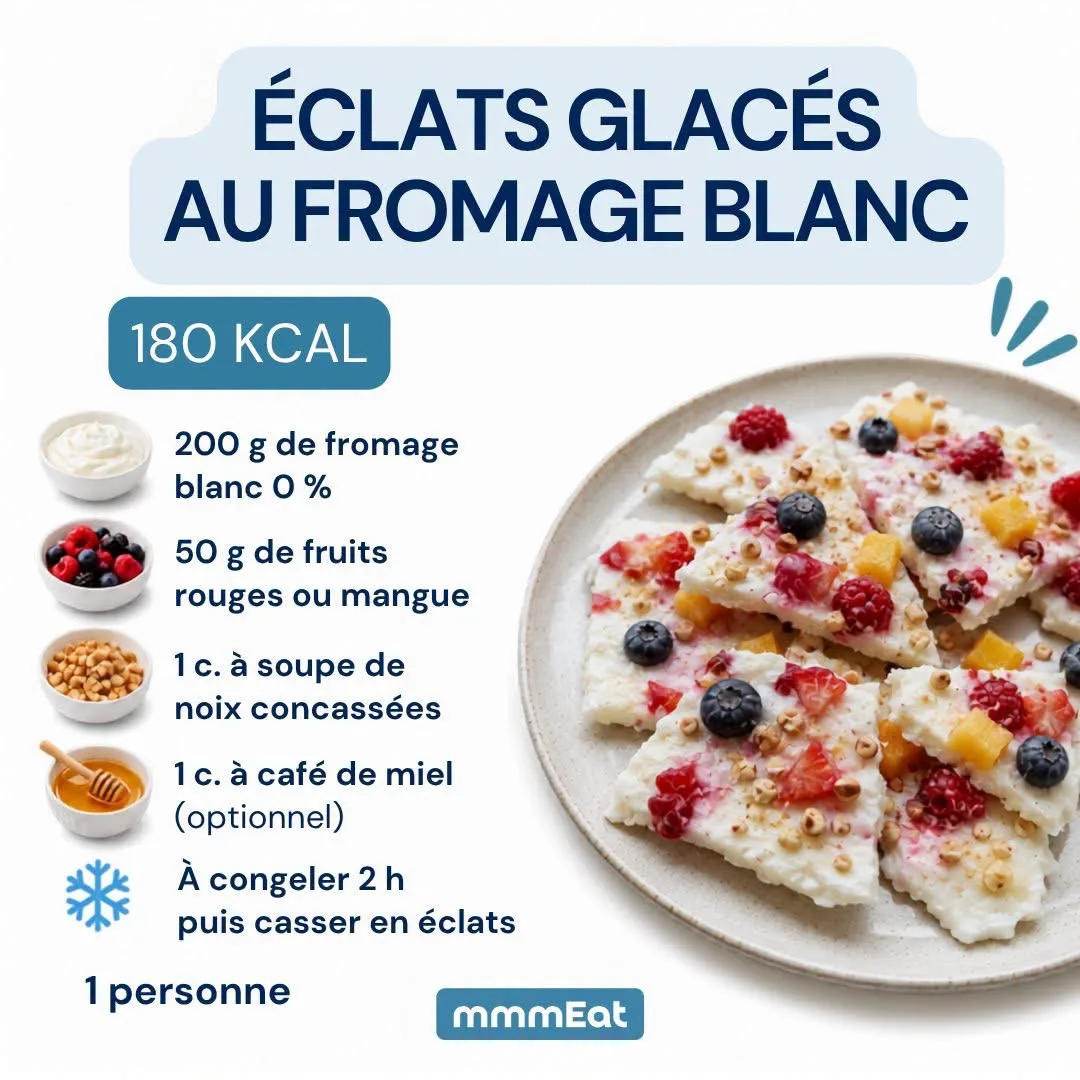 Éclats glacés au fromage blanc