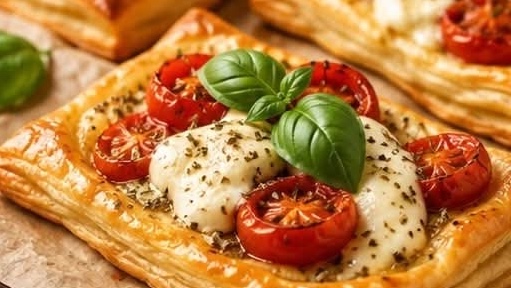 Feuilletés aux Tomates Cerises & Mozzarella