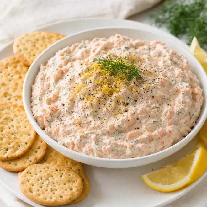 Tartinade/Chutney de saumon fumé au fromage frais citronnée, aneth et poivre