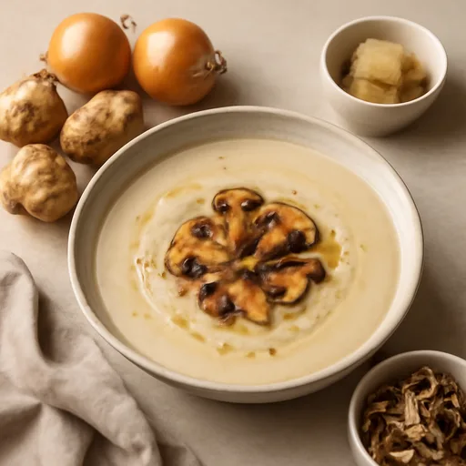 Velouté de topinambours aux cèpes
