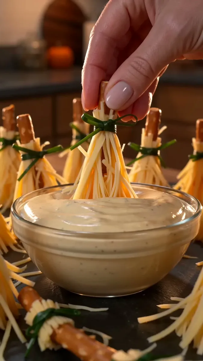 Bouchées de Bretzel en Balai de Sorcière