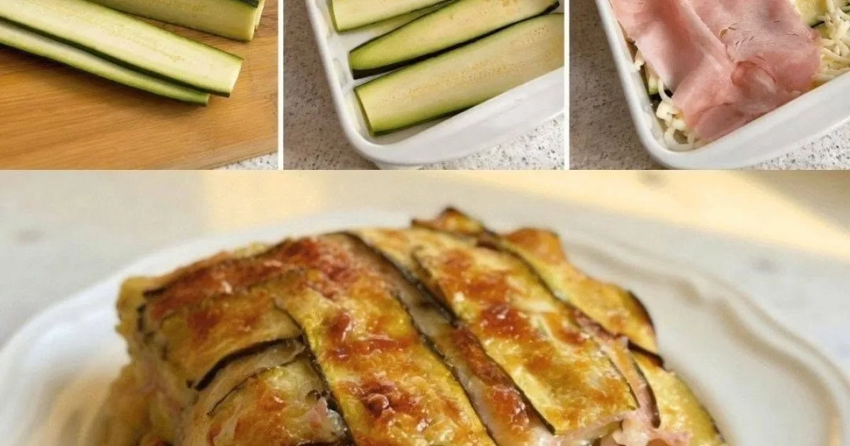 Lasagnes de Courgettes au Jambon & Mozzarella