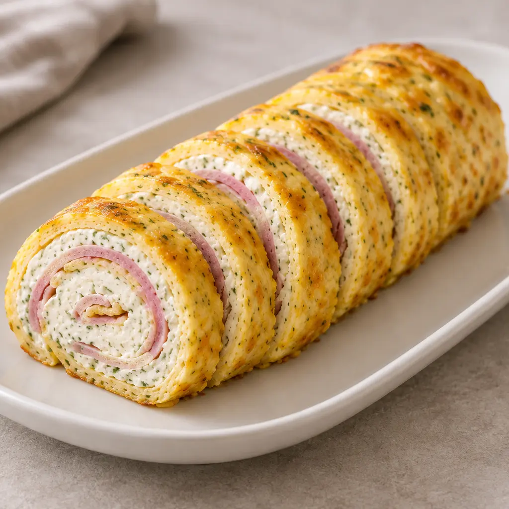 Roulade jambon-fromage, souple et gratinée