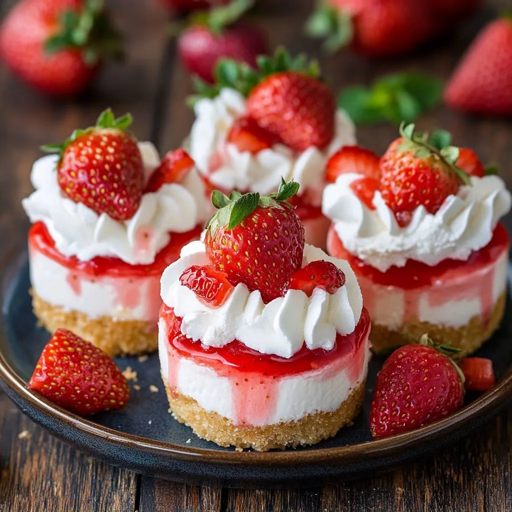 Mini Cheesecakes à la Fraise