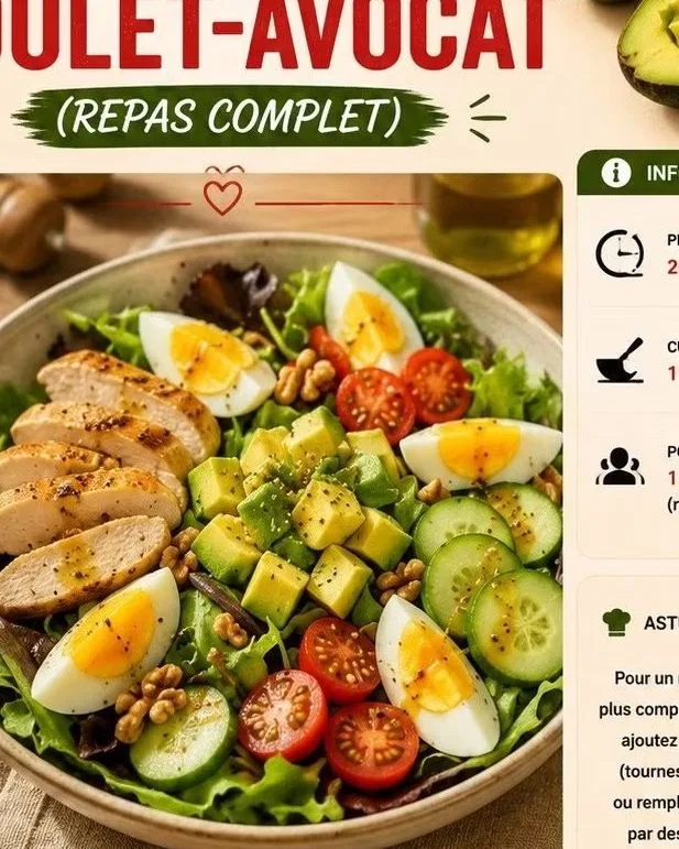 Salade Poulet-Avocat