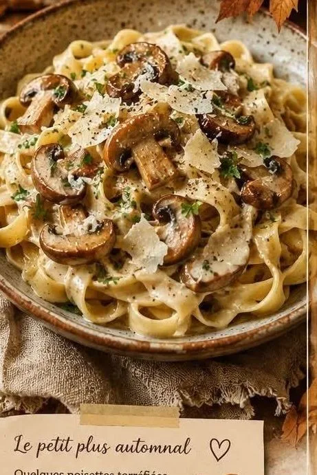 Tagliatelle à la crème de cèpes