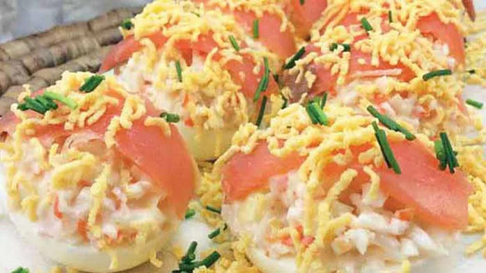 Oeufs farcis au saumon fumé